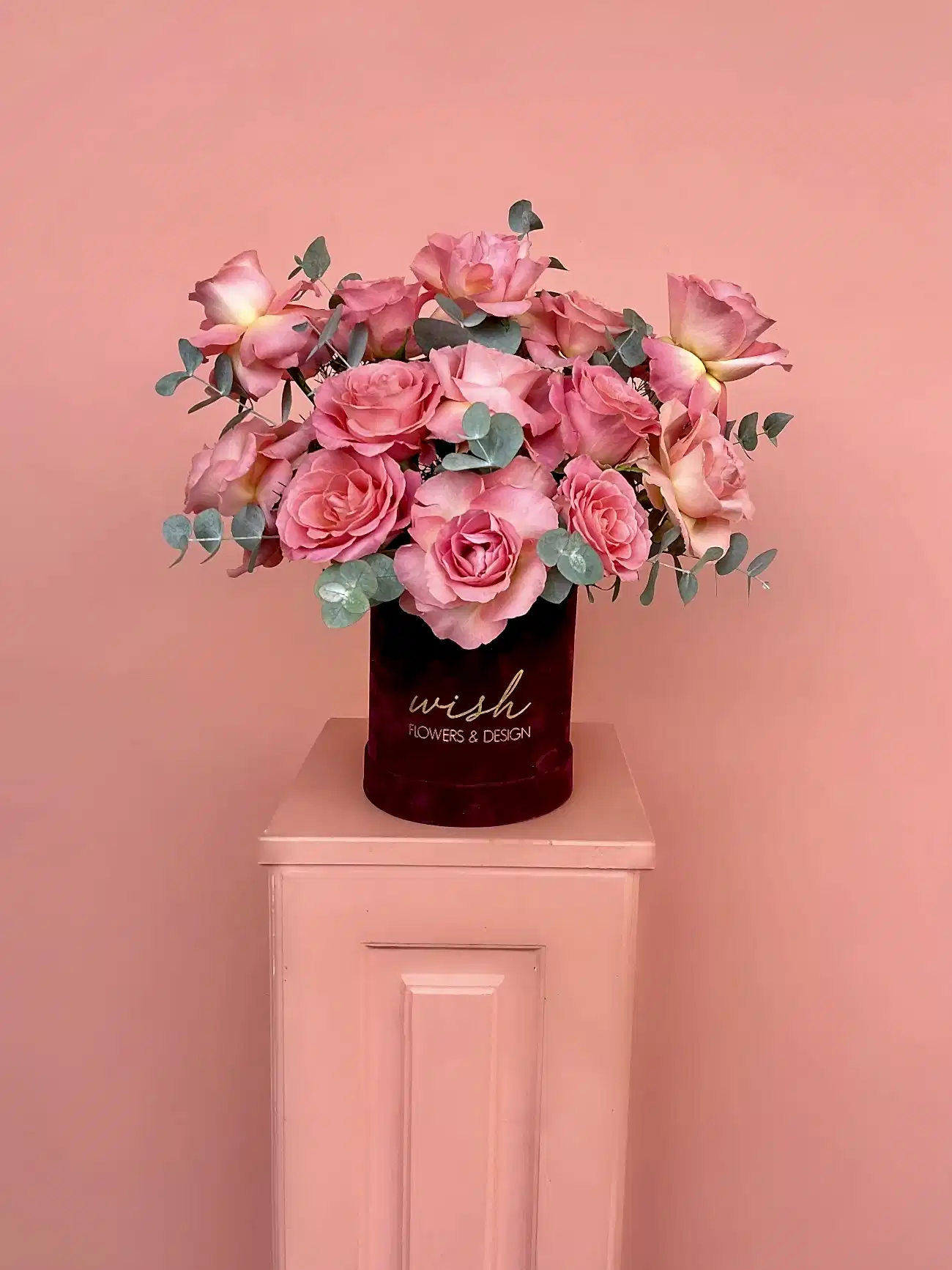 Bordo Kadife Kutuda Hermosa Güller