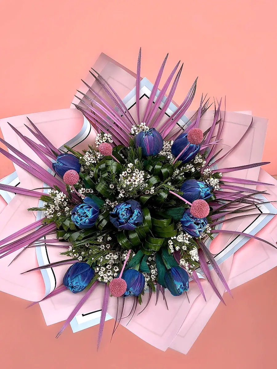 10’lu Vip Blue Sky Lale Buketi