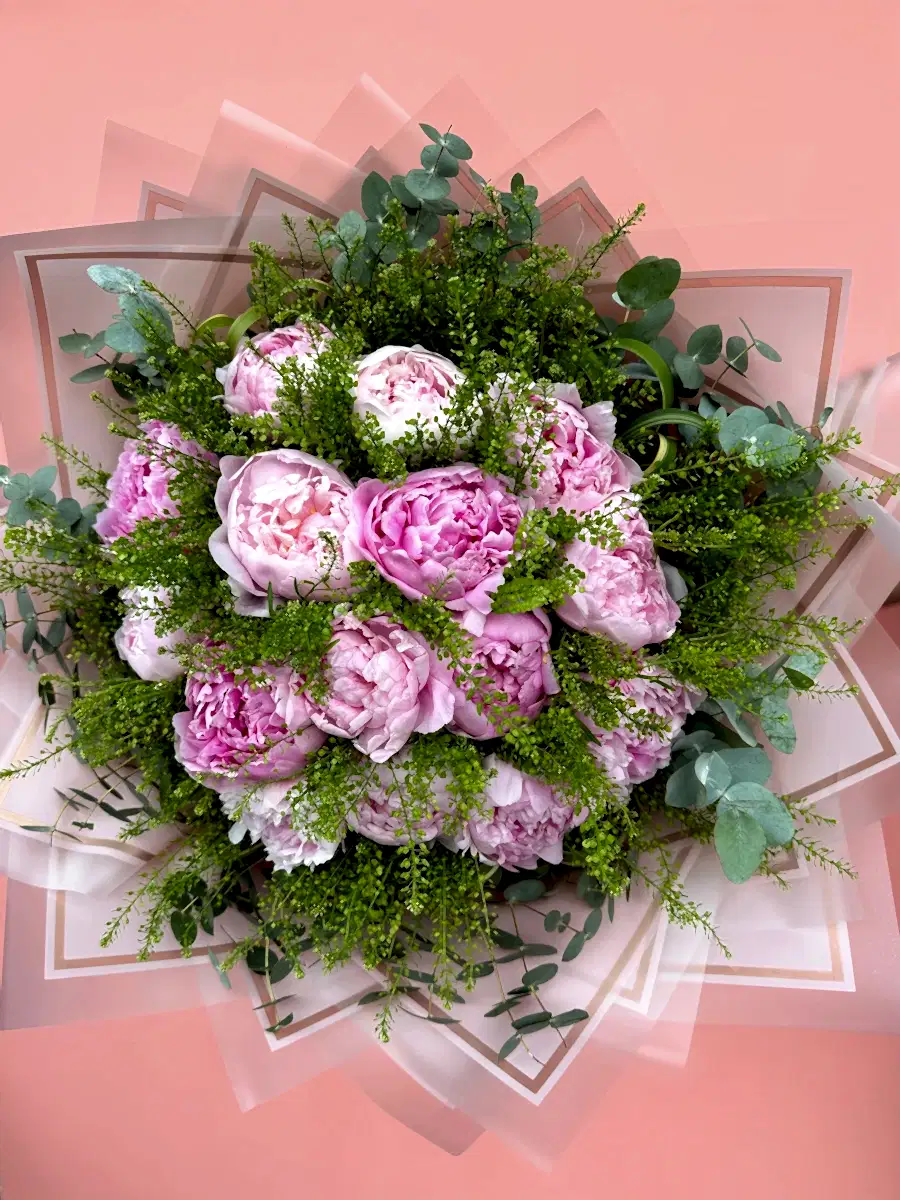 15’li Pembe Şakayık Buketi