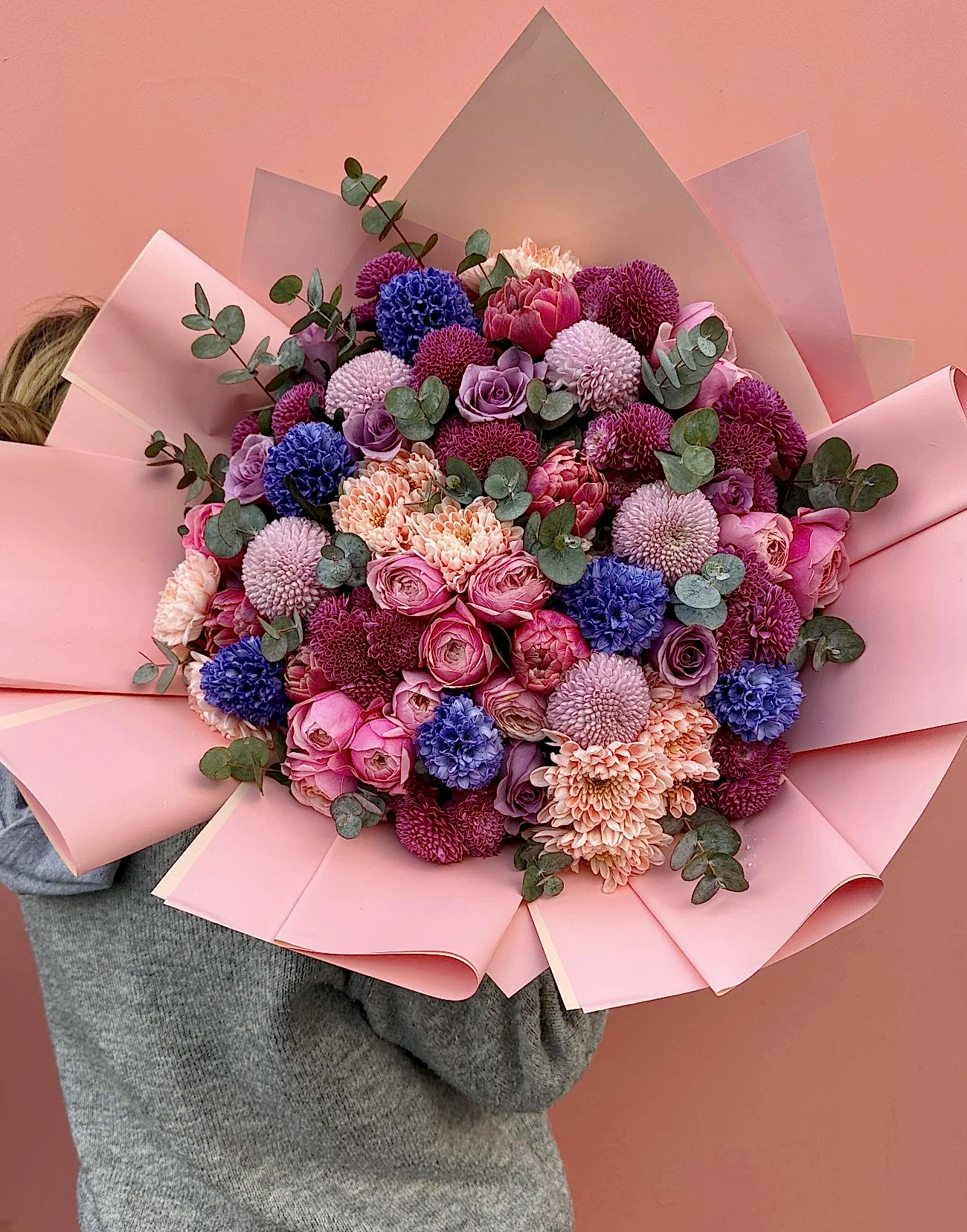 Bubble Pink Bloom Karışık Buket