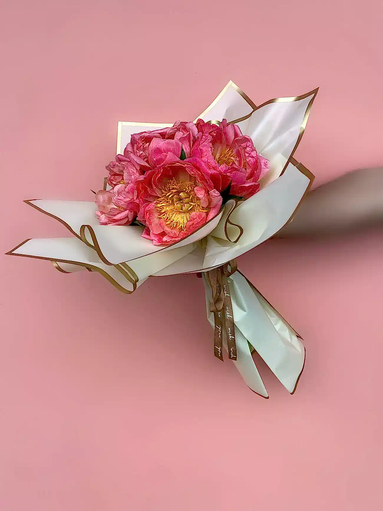 Coral Sunset Şakayık Buketi