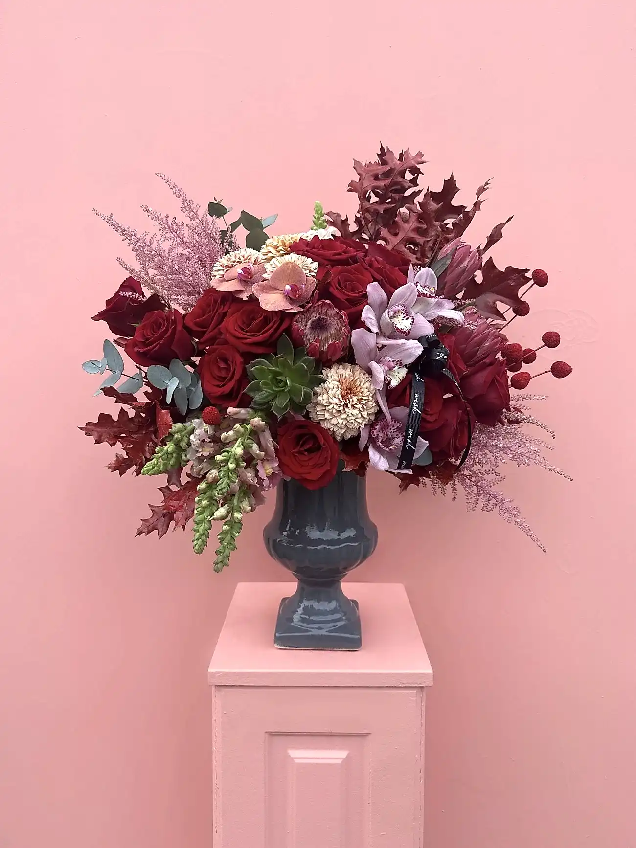 Ruby Red Kırmızı Güllü Aranjman