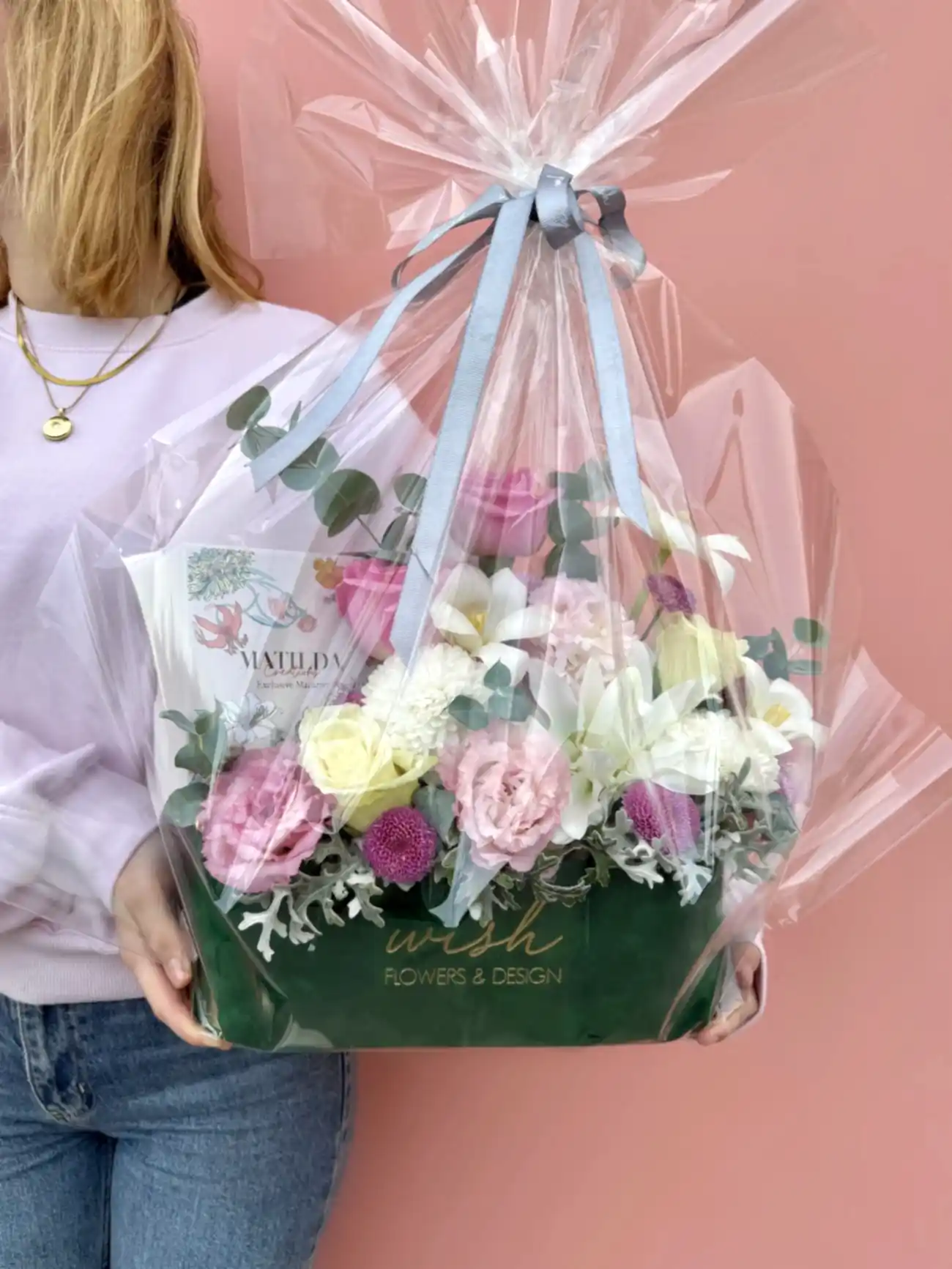 Yeşil Kadife Kutuda Makaronlu Çiçek Bahçesi