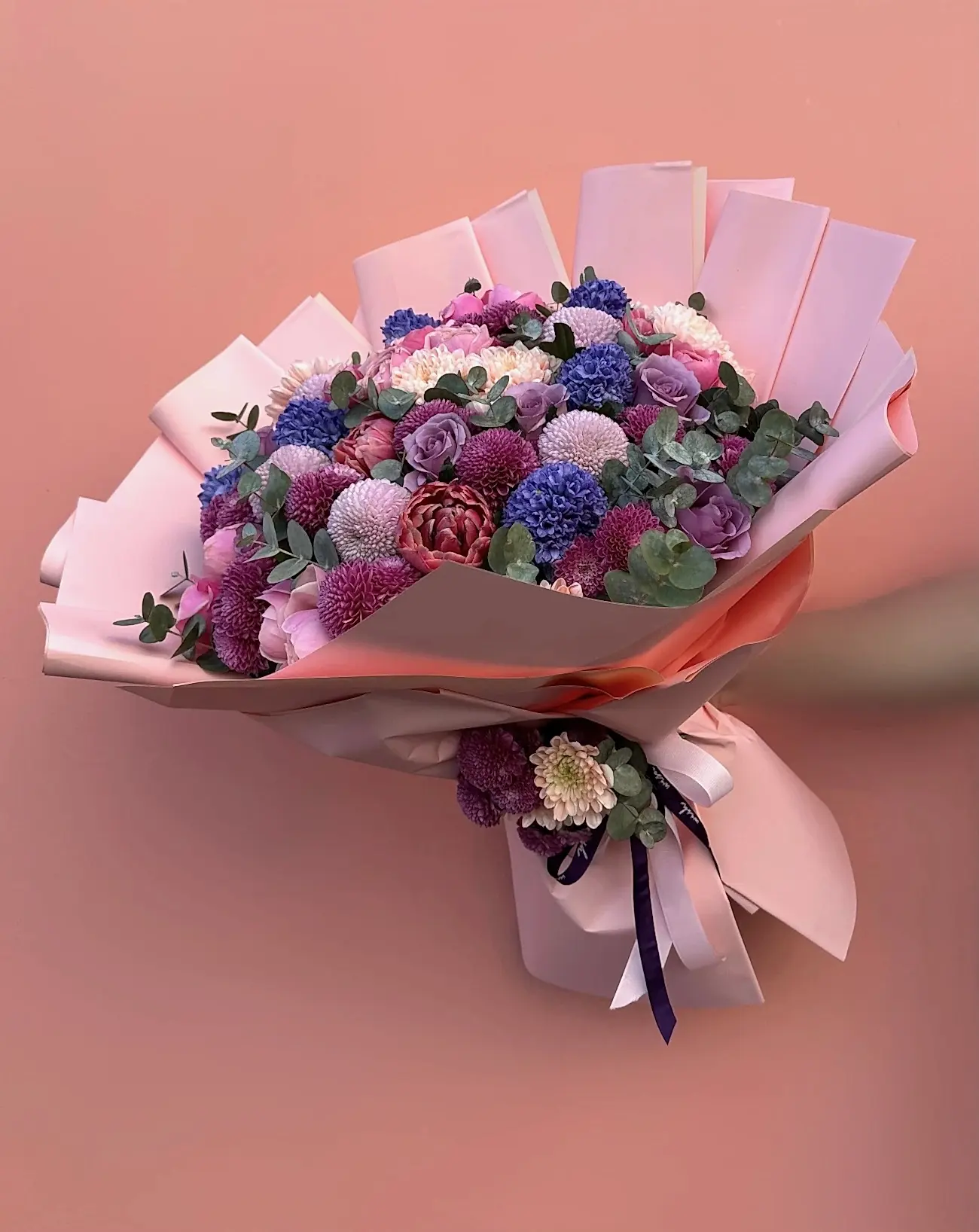 Bubble Pink Bloom Karışık Buket