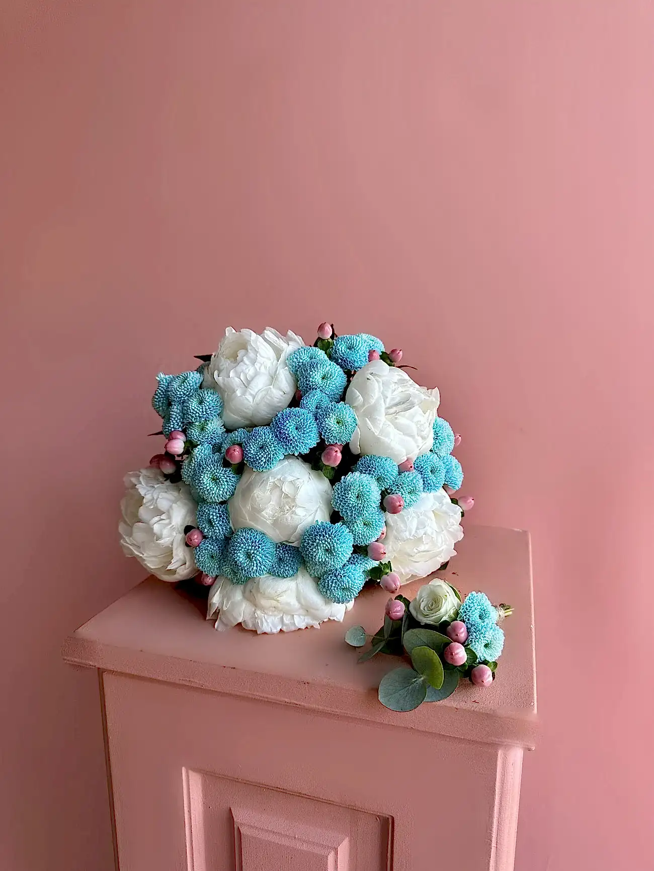 Blue Chic Gelin Buketi & Damat Yaka Çiçeği