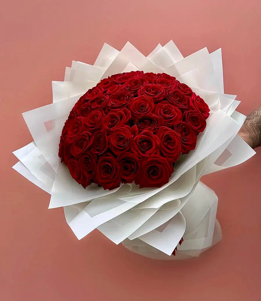 Forever Yours Özel Kırmızı Gül Sevgililer Günü Buketi