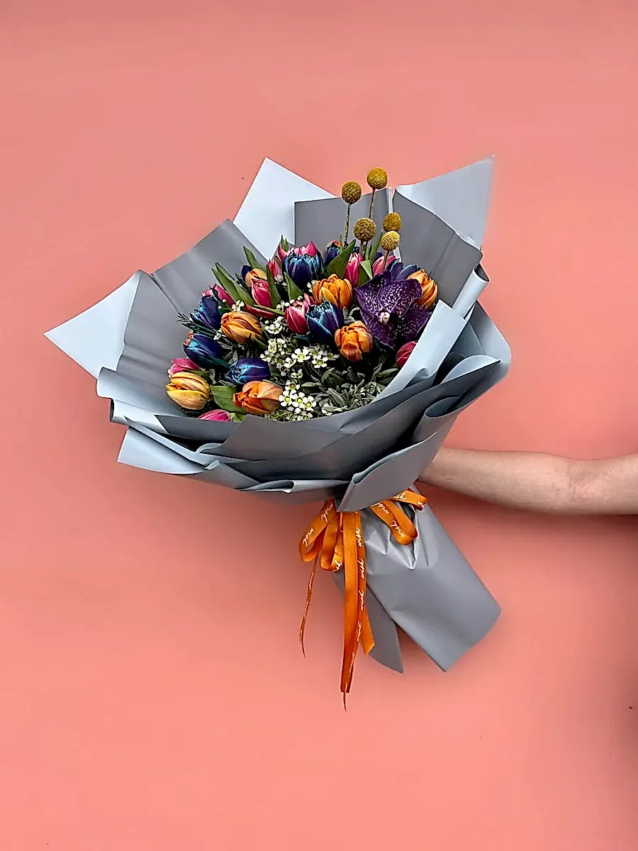 Karışık Lüks Lale Buketi