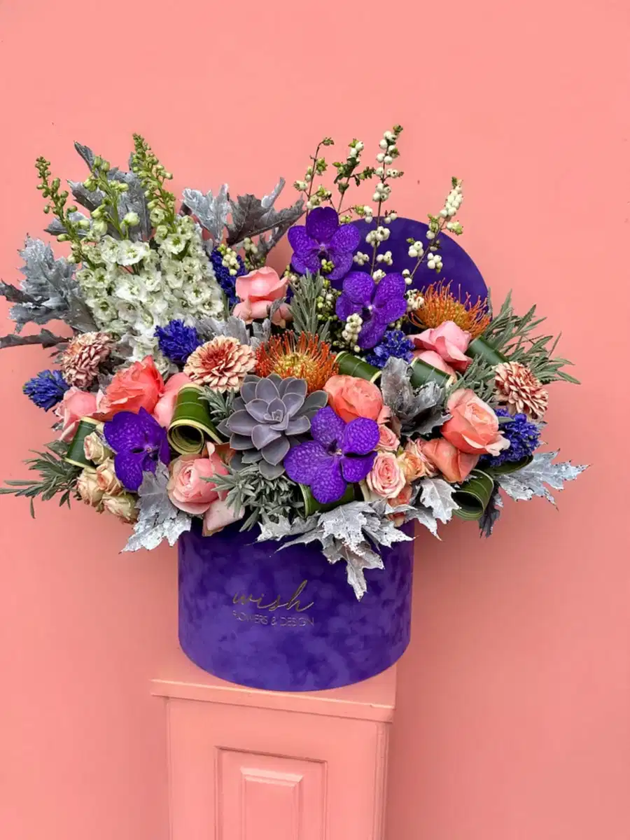 Mor Kadife Kutuda Grand Deluxe Purple Love Aranjman