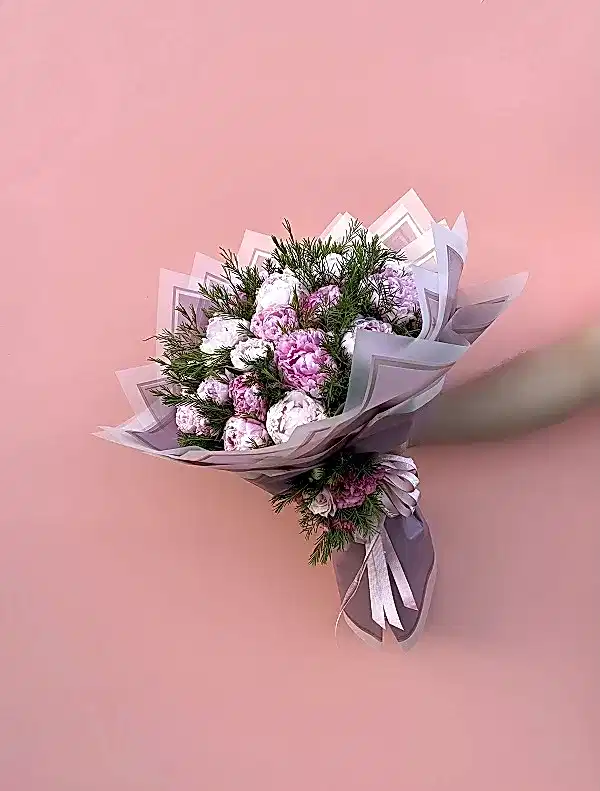 21 Adet Pembe Şakayık Buketi