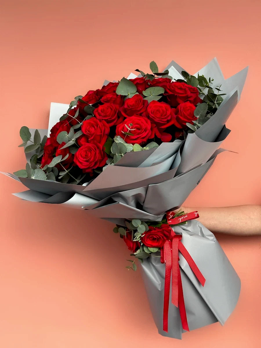 Valentine Kırmızı Gül Buketi